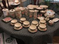 Overview of full set arranged on table