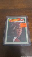 Brendan Shanahan rookie hockey card in plastic case with RC OPC sticker on front.
