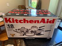 Front of KitchenAid 10-piece set box showing brand and piece count