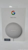 Front of the original Google Nest Mini 2nd Generation box with product image and branding.