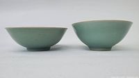 Profile view of two bowls side by side showing relative heights and exterior shape