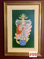 Framed painting showing full artwork and frame.