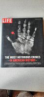 Front cover of the Life Magazine hardcover book showing a detailed handprint and the title with red and white text on a black background.