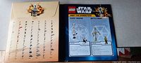 Inside flap showing LEGO building instructions and character info