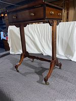 Full front view of table on casters