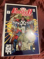 Front cover of The Punisher 2099 #1 comic book showing detailed artwork of the Punisher character and cover text including price and issue info.