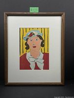 Full front view of the framed lithograph showing the entire artwork and frame.