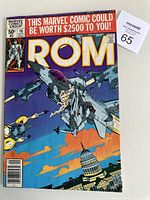 Front cover of ROM Marvel comic book issue 10 with cover price 50 cents and publication date September 1984.