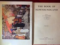 Title page of Volume 1 of The Book of Newfoundland showing editor J.K. Smallwood.
