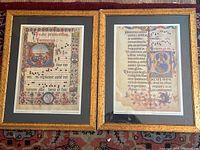 Overview of both framed reproductions side by side