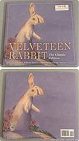 Front and back covers of The Velveteen Rabbit The Classic Edition hardcover book showing the cover art of a rabbit and Target exclusive sticker.