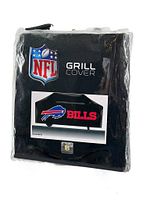 Front view of the grill cover packaging showing NFL logo and Buffalo Bills branding.