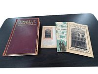 Rare limited edition hardcover book 'Timothy Eaton' with three related booklets laid out on table showing cover titles and condition