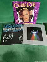 Front covers of 3 vinyl LP albums: Culture Club, Fine Young Cannibals, Van Morrison