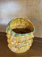 View of planter interior and its rounded opening