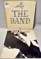 Front cover of The Band's 'The Best of The Band' album and Rick Danko album front cover showing his photo.