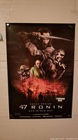 47 Ronin poster showing Keanu Reeves with sword and samurai theme