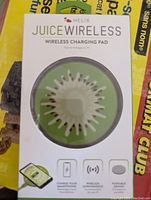 Front view of the Helix Juice Wireless Charging Pad box displaying the product image and branding.