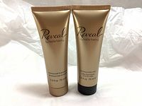 Two tubes of Reveal by Halle Berry cosmetic products: Sensuous Bath & Shower Gel and Luminous Body Lotion, both 75ml, shown front side.