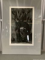 Front view of signed and framed artwork showing full piece and frame edges