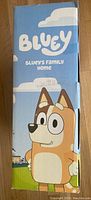 Front of the Bluey’s Family Home boxed playset packaging showing character and branding