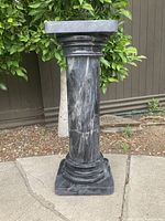 Italian marble pedestal column assembled showing full height and shape
