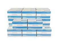 Stack of 23 boxes labeled 'PMS PROMASKS KN95 Non-Medical Protective Mask', unopened and sealed.