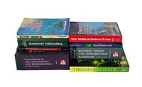Stack of 8 engineering textbooks covering various specialized subjects, displayed to highlight the titles and condition.