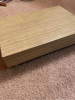 Closed wooden storage box for the silverware set