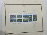 Canada mint commemorative stamps 32 cent on Scott album page titled Canada Day 1981