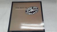 Front cover of The Best Of Jerry Jeff Walker LP in beige with logo and text
