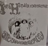 Black and white cover slip featuring Jimi Hendrix and the Experience titled 'Are You Experienced'