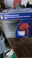 Photo of the Power Fist 120V Solenoid Paint Spray Gun box with image and specs showing.