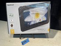 Front view of Hipstreet Titan tablet box showing image of the device and branding.