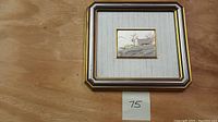 Full view of the framed Paolo Rossini bas-relief silver artwork showing winterscape home scene and frame details.