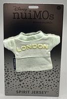 Photo of new Disney Nuimos Spirit Jersey outfit in packaging, green with yellow 'LONDON' lettering.