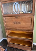 Full front view of four-section barrister bookcase