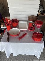Overview of full lot displayed on table