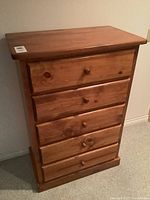 Front view of dresser