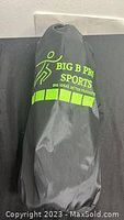 Photo showing the black nylon carrying bag with Big B Performance Sports branding