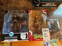 Full lot with three boxed action figures: Robin King, Mandarin Spawn, and Game of Thrones figure.