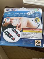 Box of Dr Ho's Circulation Promoter with claims for fast relief of foot and leg pain and multiple symptom benefits.