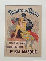 Full-framed view of the Théâtre de l'Opéra poster showing overall condition and framing