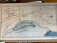 Full view of the hand-colored map showing Niagara River and surrounding features