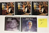 Front view of 5 CD jewel cases showing 3 The Best of the Big Bands titles, Deep In a Dream, and Jerry Vale's 17 Most Requested Songs.