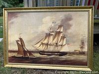 Front view of framed painting