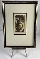 Full front view of framed drawing against white background