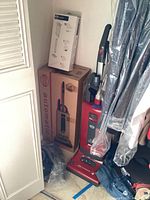 Vacuum stored with original box and filter bag pack on top