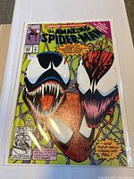 Front cover of The Amazing Spider-Man Issue 363 comic book showing Spider-Man, Venom, and Carnage with promotional text.