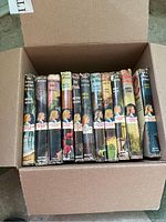 Box of 11 Betsy Allen Connie Blair mystery books showing all spines and titles.